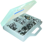 COFFRET 40 COLLIERS BANDE AJOUREE INOX 10/10-16  10/14-22  10/18-28  10/24-36