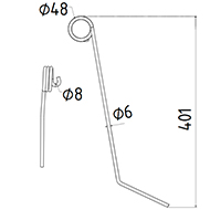 DENT HERSE ETRILLE 9309360 HATZENBICHLER ADAPTABLE LONG.401 DIAM SPIRE.48 FIL.6