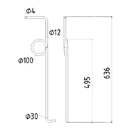 DENT FANEUR PZ115 ZWEEGERS PEZET ANDAINEUR ADAPTABLE LONG.636 DIAM SPIRE.100 FIL.12
