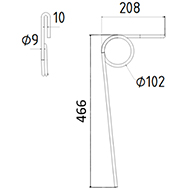 DENT DE SEMOIR 11771 WIBERG ADAPTABLE LONG.466 DIAM SPIRE.102 FIL.9