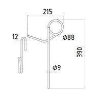 DENT DE SEMOIR 300520363 REFORMWERKE ADAPTABLE LONG.390 DIAM SPIRE.88 FIL.9