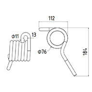 DENT NIVELEUSE 36183 RIVIERRE CASALIS 90036183 VICON ADAPTABLE TRAVAIL DU SOL LONG.184 DIAM SPIRE.76 FIL.11