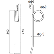 DENT DE SEMOIR 64562 NEW HOLLAND LONG.273 DIAM SPIRE.60 FIL.6,5