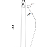 DENT FANEUR ANDAINEUR 600041 NIEMEYER ADAPTABLE LONG.603 LARG.73 DIAM SPIRE.57 FIL.9,5