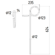 DENT DE SEMOIR 1997 80-4 KVERNELAND LONG.624 DIAM SPIRE.123 FIL.12
