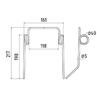 DENT DE RABATTEUR 308451 L CLAYSON LONG.217 LARG.161 DIAM SPIRE.40 FIL.5