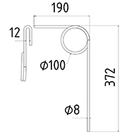 DENT DE SEMOIR 85234000 STEGSTED ADAPTABLE LONG.372 DIAM SPIRE.100 FIL.8