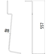 DENT DE HERSE ETRILLE TREFFLER LONG.557 FIL.8
