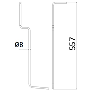 DENT DE HERSE ETRILLE TREFFLER LONG.557 FIL.8