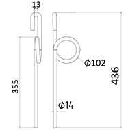 DENT 12354M0310 MATROT ADAPTABLE LONG.436 DIAM.SPIRE 102 FIL.14