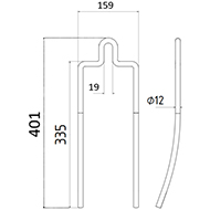 DENT DE SEMOIR 23250303 HORSCH LONG.401 LARG.159 FIL.12