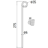 DENT DE PRESSE PU 136 SOMECA PICK UP ADAPTABLE GW058 LONG.275 DIAM SPIRE.35 FIL.6
