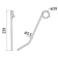 DENT DE RABATTEUR LA320779150 LAVERDA LONG.239 DIAM SPIRE.39 FIL.5,5