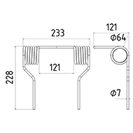 DENT 09700191 GRIMME ADAPTABLE LONG.228 LARG.233 DIAM.SPIRE 64 FIL.7