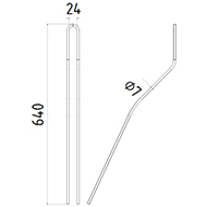 DENT 09700160 GRIMME ADAPTABLE LONG.640 LARG.38 FIL.7