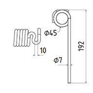 DENT DE PRESSE CC128826 JOHN DEERE PICK UP ADAPTABLE LONG.192 DIAM SPIRE.45 FIL.7