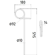 DENT DE SEMOIR 1992804 KVERNELAND HERSE LONG.545 DIAM SPIRE.92 FIL.10