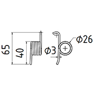 DENT RESSORT PASSAT ADAPTABLE LONG.65 DIAM SPIRE.26 FIL.3 PAS 6 GW600