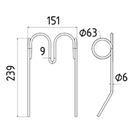 DENT DE SEMOIR 3593400 AMAZONE LONG.239 DIAM.SPIRE 63 FIL 6