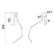 DENT DE SEMOIR 3537038 LEMKEN LONG.360 DIAM.SPIRE 47 FIL 7