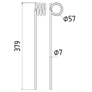 DENT DE SEMOIR 103689210 AMAZONE LONG.379 DIAM.SPIRE 57 FIL 7