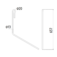 DENT DE SEMOIR 35310026 LEMKEN LONG.657 FIL 13
