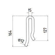 DENT NIVELEUSE 42210072 LEMKEN LONG.164 LARG.39 FIL.12