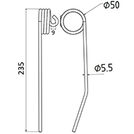 DENT 622001 ROUSSEAU PICK UP ADAPTABLE GW064 LONG.235 DIAM SPIRE.50 FIL.5,5