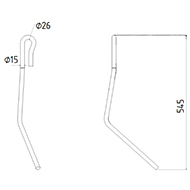 DENT DE SEMOIR 963243 AMAZONE ADAPTABLE LONG.445 FIL 7