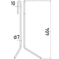 DENT DE SEMOIR 3743300 AMAZONE ADAPTABLE LONG.404 FIL 7