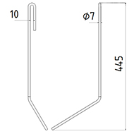 DENT DE SEMOIR 3750300 AMAZONE ADAPTABLE LONG.445 FIL 7