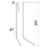 DENT DE SEMOIR 3742300 AMAZONE ADAPTABLE LONG.397 FIL 7