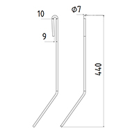 DENT DE SEMOIR 3751300 AMAZONE ADAPTABLE LONG.440 FIL 7