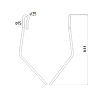 DENT DE SEMOIR 963242 AMAZONE ADAPTABLE LONG.633 FIL 15