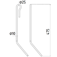 DENT DE SEMOIR 218278 AMAZONE ADAPTABLE LONG.475 FIL 10