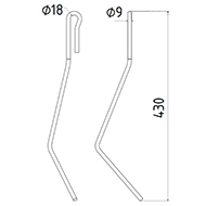 DENT DE SEMOIR 976005 AMAZONE ADAPTABLE LONG.430 FIL 9