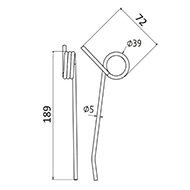 DENT ENSILEUSE 943984 CLASS ADAPTABLE PICK UP JAGUAR LONG.189 DIAM SPIRE.39 FIL.5