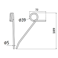 DENT ENSILEUSE 943983 CLASS ADAPTABLE PICK UP JAGUAR LONG.189 DIAM SPIRE.39 FIL.5