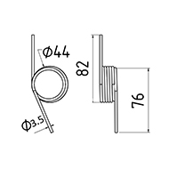 RESSORT 325 MAT990 CENTRAC BAUTZ DENT DIAM SPIRE.44 FIL.3,5