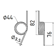 RESSORT 328 MAT991 CENTRAC BAUTZ DENT DIAM SPIRE.44 FIL.3,5