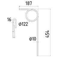 DENT DE SEMOIR 900850 KOCKERLING LONG.454 DIAM SPIRE.122 FIL.10