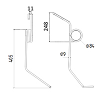 DENT DE SEMOIR 3537056 HASSIA LEMKEN LONG.405 DIAM SPIRE.84 FIL.9