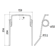 DENT DE RABATTEUR 323289750 LAVERDA LONG.256 LARG.159 DIAM SPIRE.50 FIL.5,5