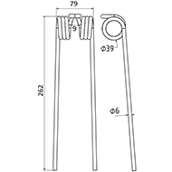 DENT ENSILEUSE 1122513010000 DEUTZ FAHR KHD LONG.262 LARG.79 DIAM SPIRE.39 FIL.6