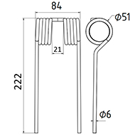 DENT DE PRESSE SPK001 STARK INDUSTRIES PICK UP ADAPTABLE LONG.222 LARG.84 DIAM SPIRE.51 FIL.6