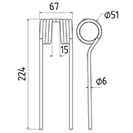 DENT DE PRESSE SPK001 DESHY STARK INDUSTRIES PICK UP ADAPTABLE LONG.224 LARG.67 DIAM SPIRE.51 FIL.6