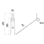 DENT A BETTERAVES HOLMER ROPA LONG.405 LARG.56 DIAM.SPIRE 44 FIL.7
