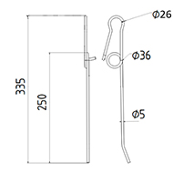 DENT 796133 M1 MASSEY FERGUSON HAUT.335 DIAM SPIRE.36 FIL.5