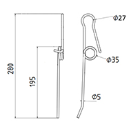 DENT 914978 M1 MASSEY FERGUSON HAUT.280 DIAM SPIRE.35 FIL.5