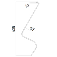 DENT P25ZG005 P25ZK005 TONUTTI ADAPTABLE FANEUR ANDAINEUR LONG.628 FIL.7